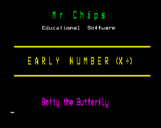 Early Numbers - Betty the Butterfly